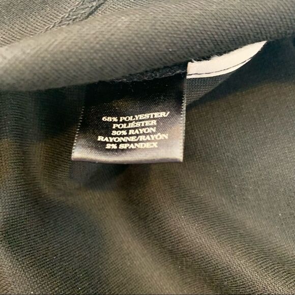 Ann Taylor Petite Medium Long Sleeve Blue Black Striped Shift Dress - Picture 6 of 9